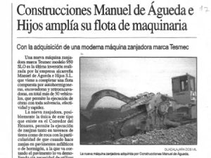Constructions M Agueda e Hijos expands its fleet of machinery